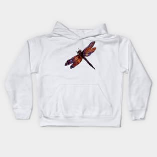 Ornate Dragon Fly Colorful Insect Illustration Kids Hoodie